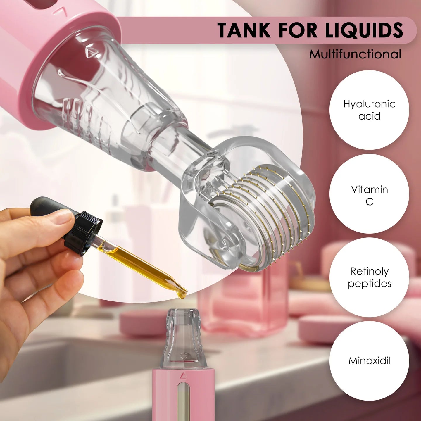 HiRolla™ Bundle Derma Roller with serum tank and Serum